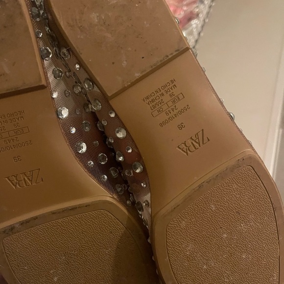 Zara women mesh crystal flats - Picture 6 of 11